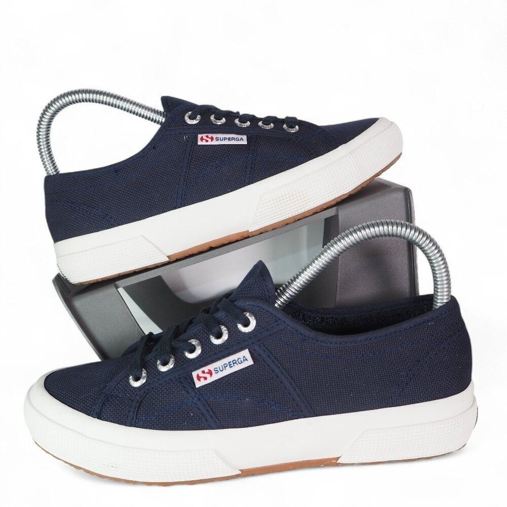 Superga 2750 Cotu Classic Casual Lace-up Sneakers Navy / White Women's 7